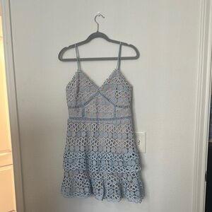 Elegant Blue Mini Dress